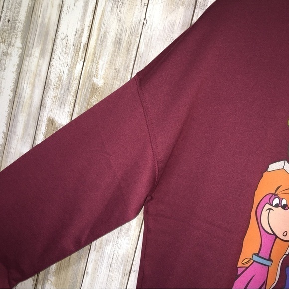 NWT Flintstones Maroon Sweatshirt - Picture 4 of 7